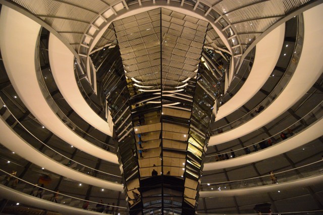 Inside the Reichstag dome