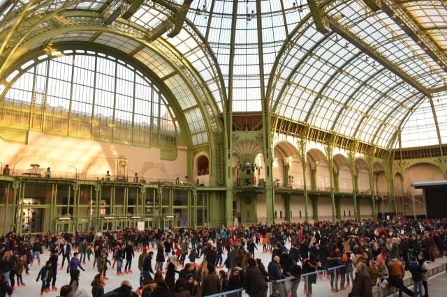 Ice skating in style at the Grand Palais